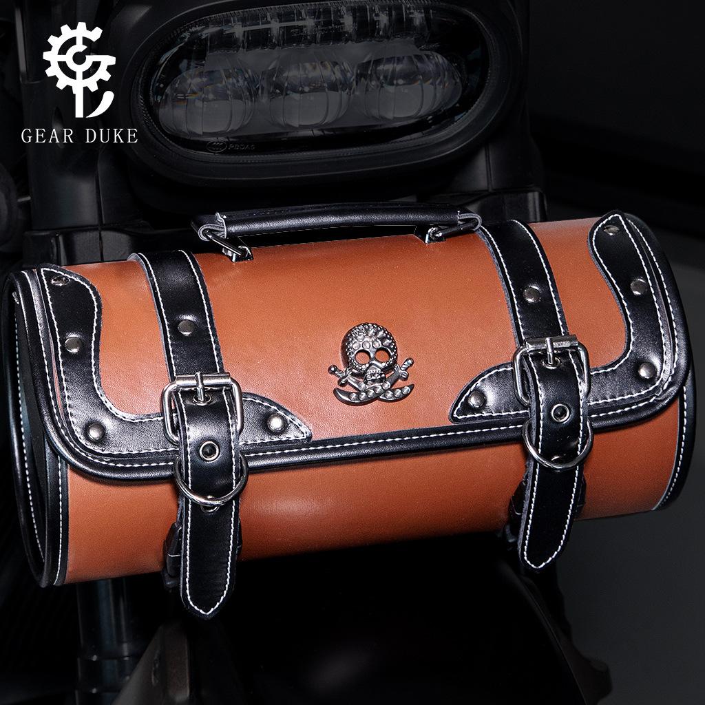 Style Punk Conception de Couleurs Contrastées Harley Moto Imperméable Remorque Avant Locomotive Accessoires de Modification