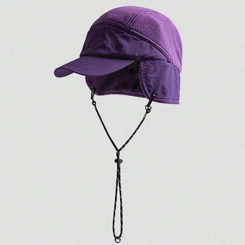 1pc Color-blocked Winter Bomber Hat Lei Feng Hat for Men and Women,Outdoor Warm Ear Protection Windproof Cord Ski Ride Pilot Hat