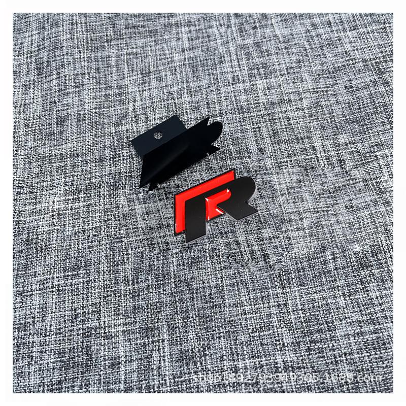 BPI1 2025 Hot R Rline Metal Car Front Grill Trunk Sticker Accessories For Volkswagen VW GTI Polo Golf MK8 Lamando Passat Magotan Tigu Ly2