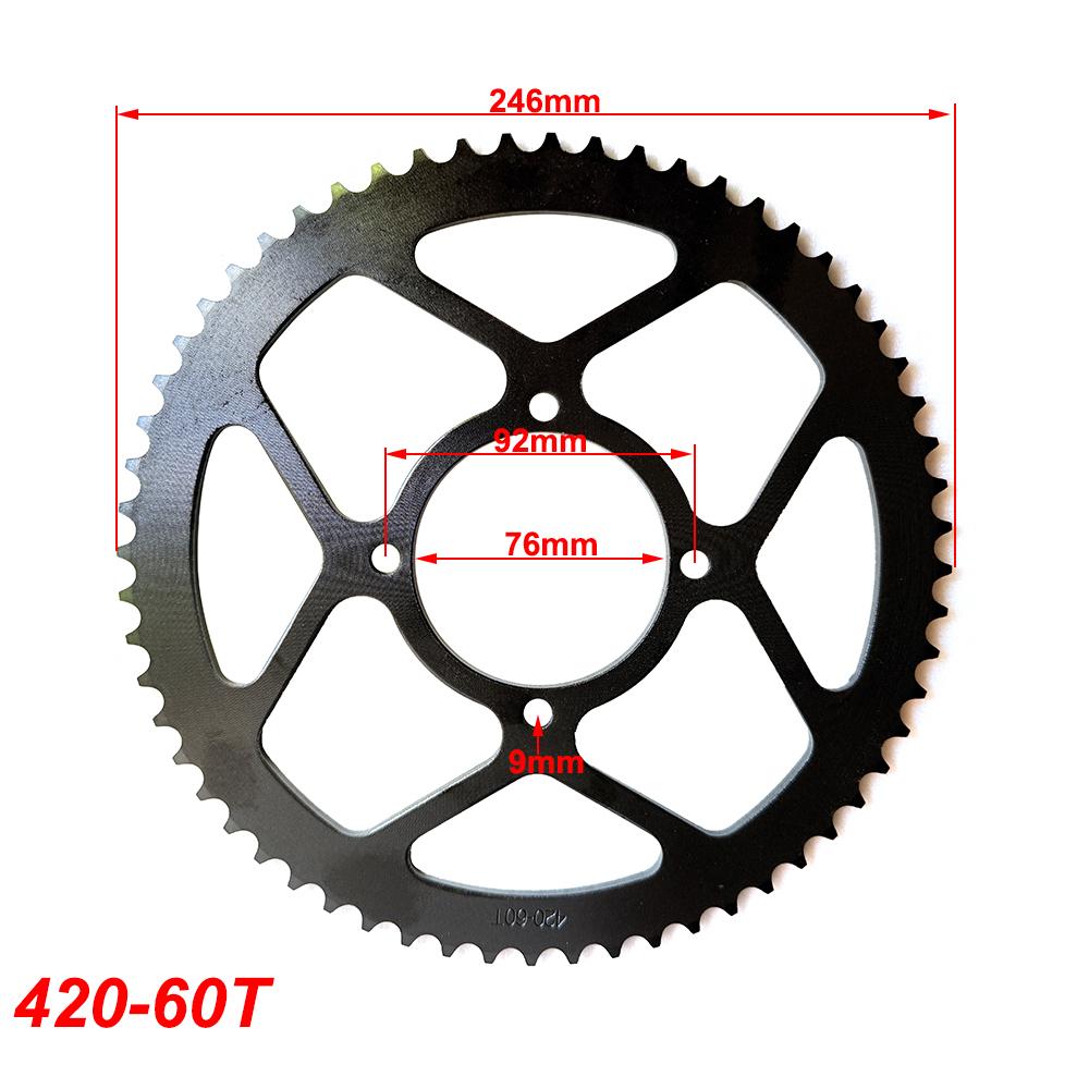 420-51T 53T 57T 60T 76MM Sprocket for 50CC 70CC 90CC 110CC 125CC 140CC  Pit Dirt Bike ATV Quad Motorcycle Buggy Go Kart Parts
