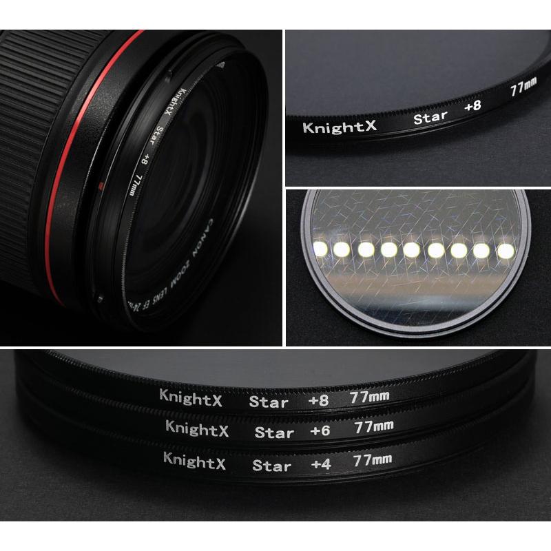 KnightX Special Effects Star Line 4 6 8 Star Camera Lens Filter For Canon Sony Nikon 1200d 200d D80 Dslr 52mm 58mm 67mm 77mm