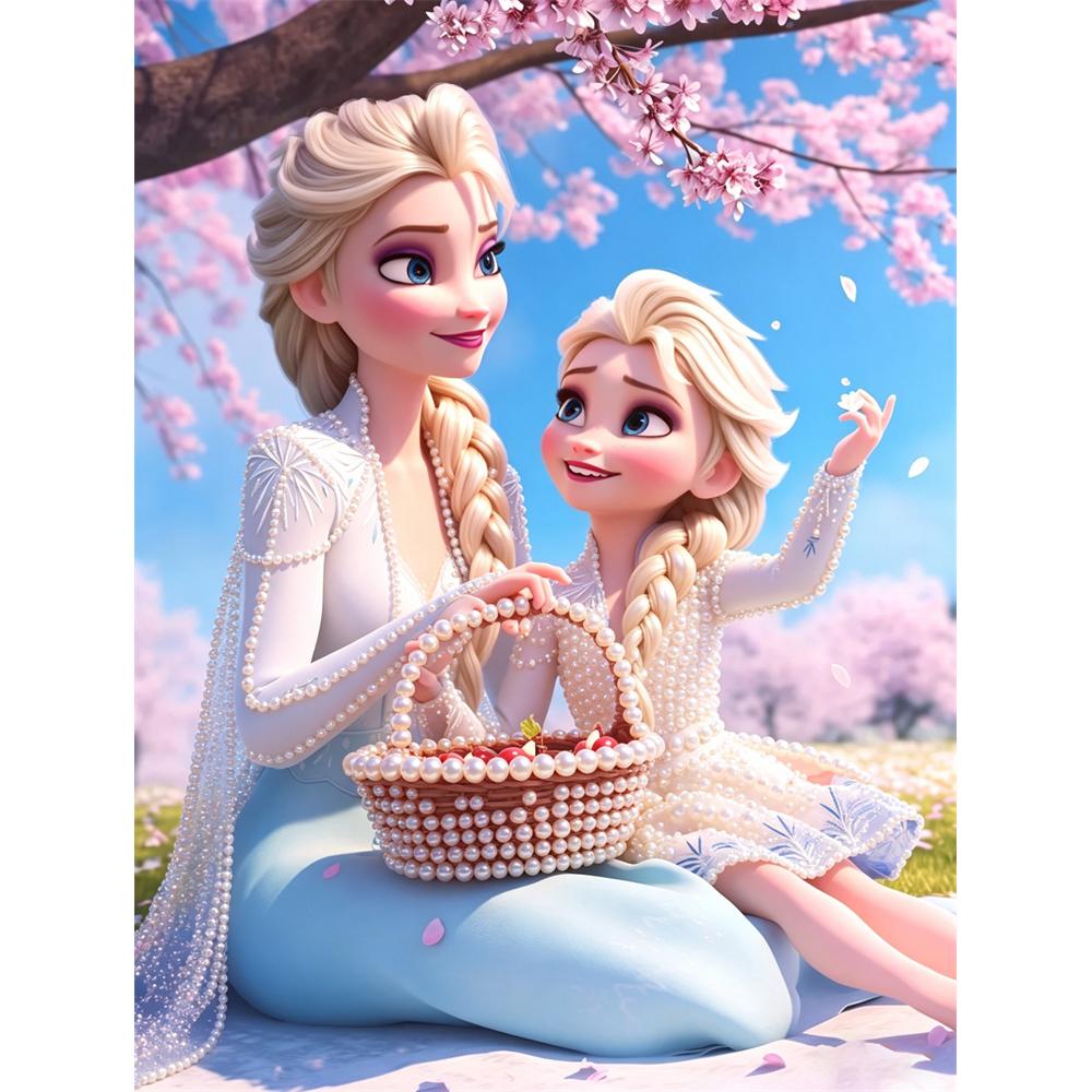 

Disney Pearl Painting Anna and Snow Pearl Art Painting Kit Art Pearl Painting Kit Adult Beginner Gift Creative Home Wall Decor 30x40