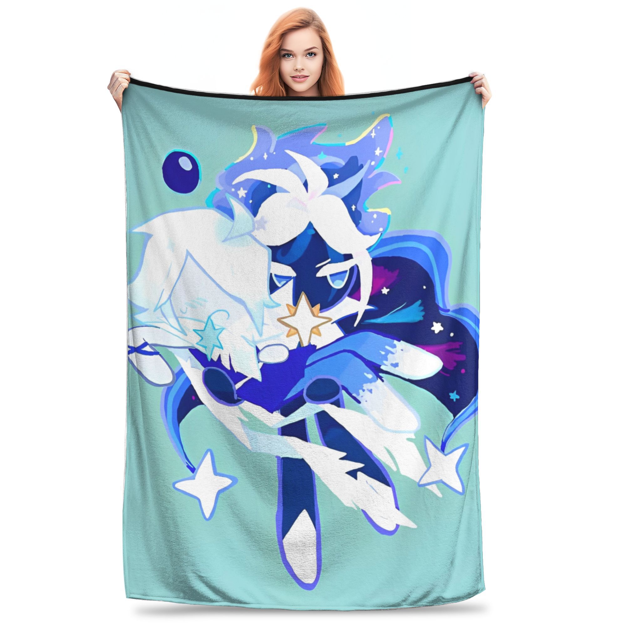 

Плед из фланели Stardust Cookie Cookie Run Kingdom Винтажный плед для дома 150*125см Плюшевое тонкое одеяло 30x40in