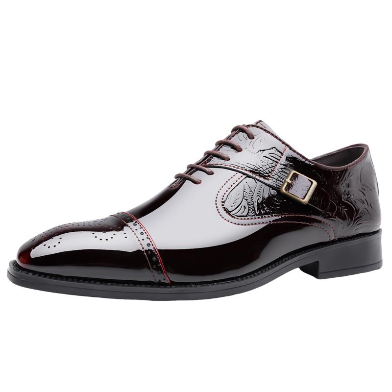 

Горячая распродажа Мужские лоферы Европа Америка Остроносые Роскошные Глянцевые Туфли Ретро Коричневые Мужские Деловые Туфли Большой Размер 38-48 38 коричневый