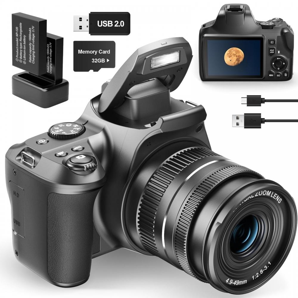 Appareil photo numérique NBD Af 3.0 Ips Led 40x Zoom 64 mégapixels [Contrôle par application Wi-Fi] Prise en charge de la prise de vue vidéo 4K