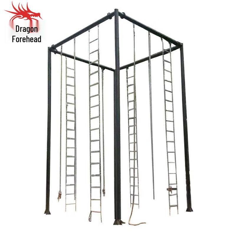 Heavy-Duty Tetrahedral Rope Climbing Frame