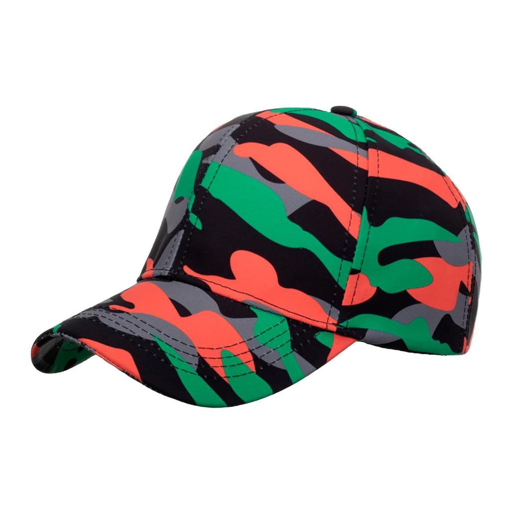 White Fang Camouflage Cap Hip Hop Casual Fashion Hat Outdoor Men Women CZA032 (Orange)