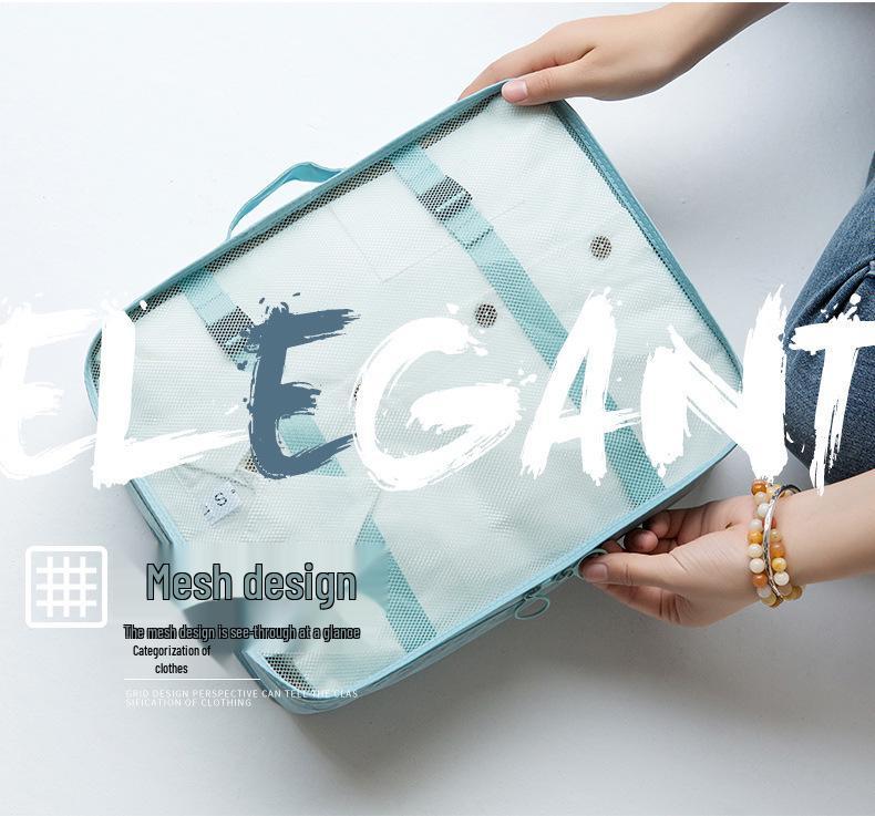 7-Piece Multifunctional Twill Travel Set for Clothes Organization