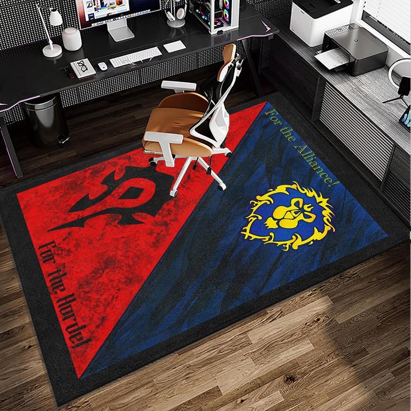 Warcraft Game Office Rug Chair Mat, Game Carpet, Suitable for Front Door, Bedroom, Living Room, Desk, Holiday Gift
