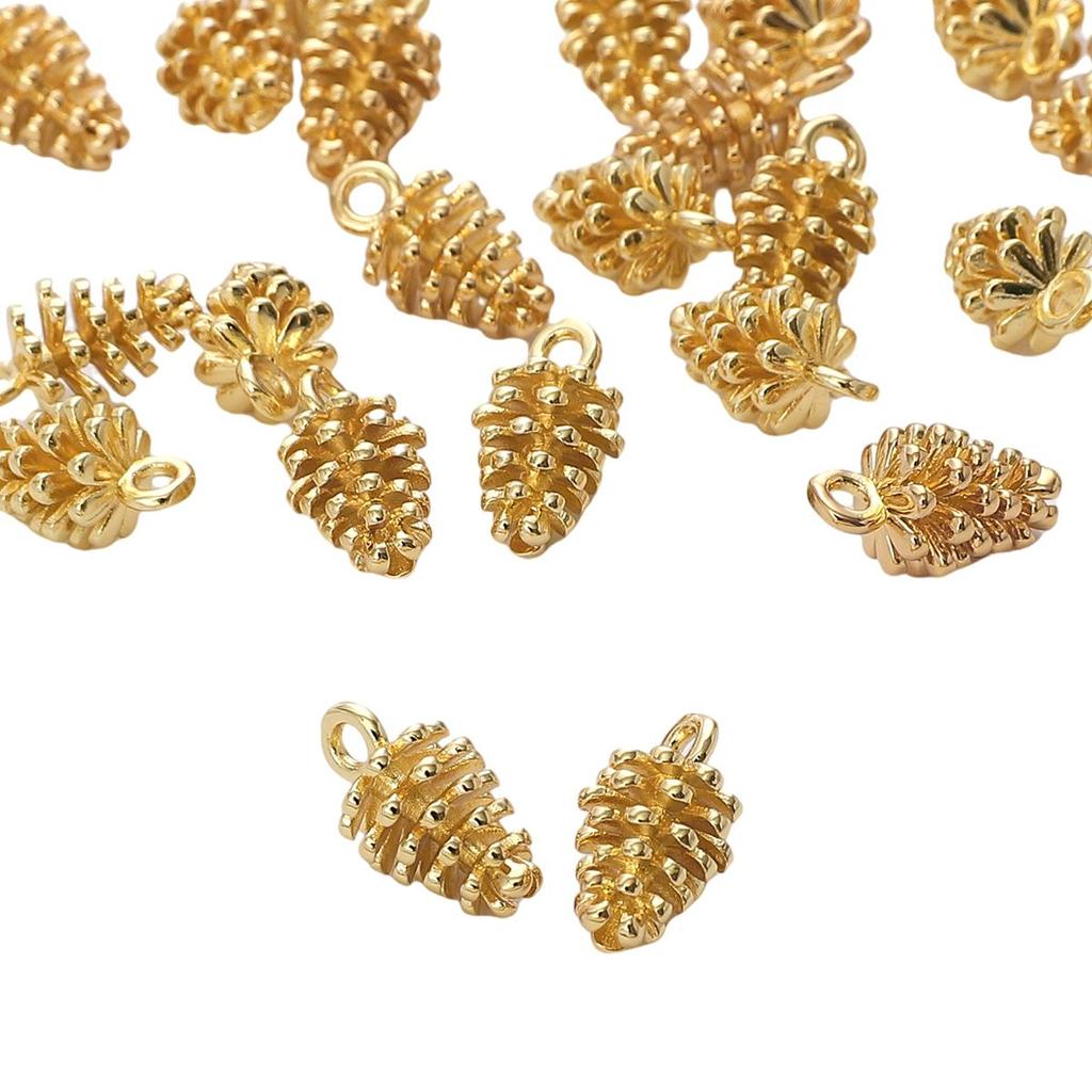 Kleiner Ananas-Anhänger aus Kupfer für DIY-Schmuckherstellung, Bastelzubehör