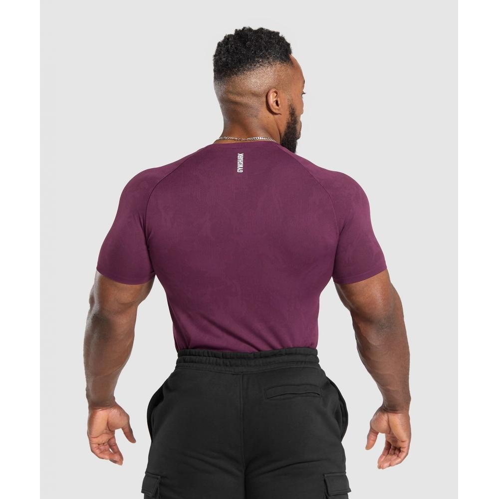 Gymshark Geo bezešvé tričko purpurová fialová tmavě fialová A5a2d PB1H