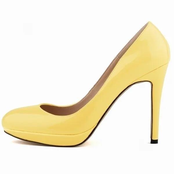 Dámské lodičky Elegantní platformové lodičky Sexy 11cm Kulatá špička Vysoké podpatky Mělké Dámské Společenské Svatební boty Velká velikost 43