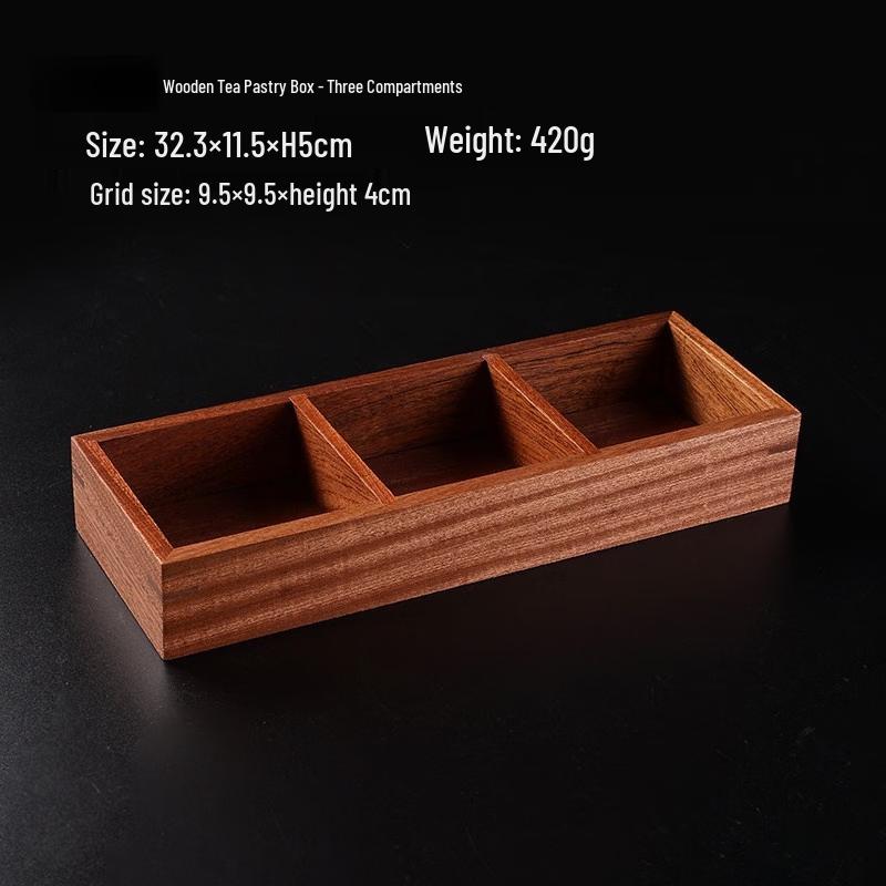 Qinjian Solid Wood Multi-Compartment Serving Tray