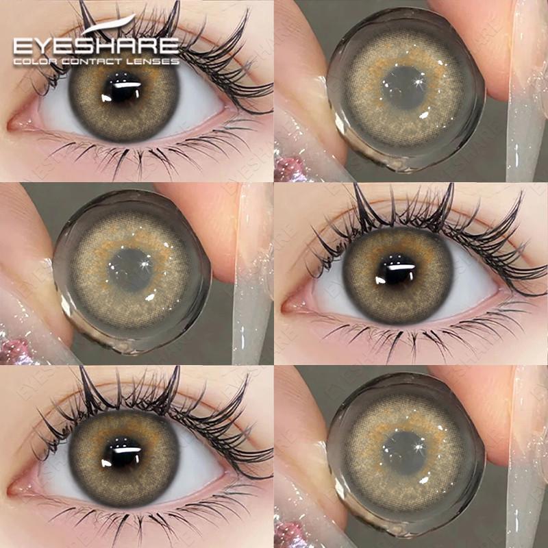 Eyeshare 1 Pair Holland Yearly Contact Lenses Blue Colored Eye Contacts Natural Gray Pupils For Men