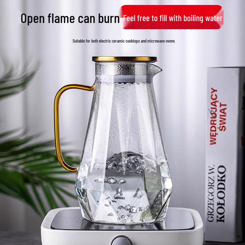 ZISIZ Heat-Resistant Glass Water Pitcher