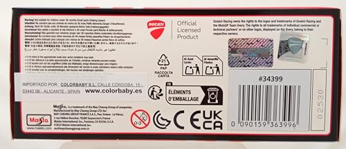 Maisto 1/18 Scale Diecast Model Car 2024 Gresini Racing Ducati Desmosedici #73 Alex Marquez Light Blue / Finished Motorcycle Model 36399#73