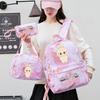 3Pcs/set Cute Printed Backpack Lunch Bag Pencil Case Teenager Boy Girl Knapsack Student Zimomo Schoolbag Women Travel Bag Gift