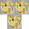 50 Pcs Cartoon Yellow Small Fresh Stickers Featuring Adorable Designs For Luggage Decoration