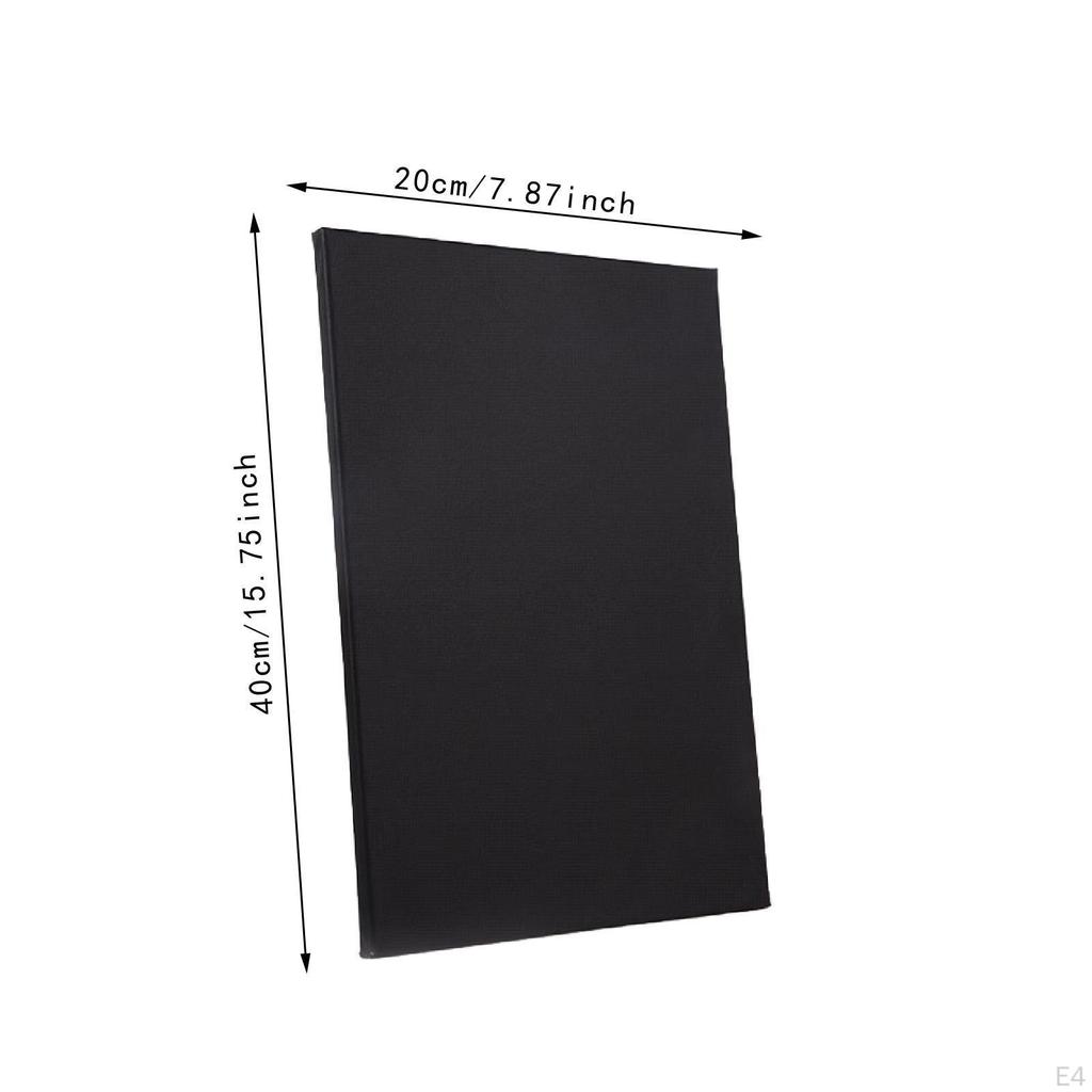 2 Pieces Black Canvas Art Panels with Wooden Frame for Painting