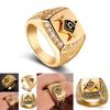 Masonic Fashion Rhinestone Symbol Ring Mens Ring Hip Hop Tide Jewelry Fashion