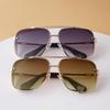 Retro Metal Punk Sunglasses Women Men Vintage Flat Top Pilot UV400 Brand Designer Sun Glasses S5314