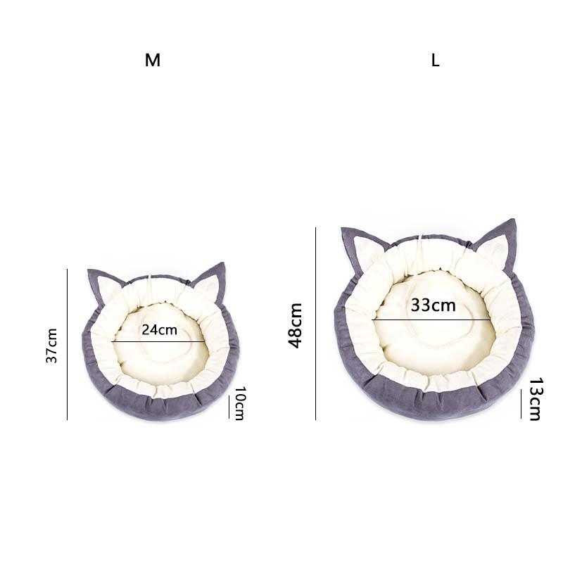 Four Seasons Haustier-Katzenbett, waschbar, weich, rund, Katzenhütte, Haustierbett für kleine und mittelgroße Katzen und Hunde, Heimtierbedarf, Zubehör