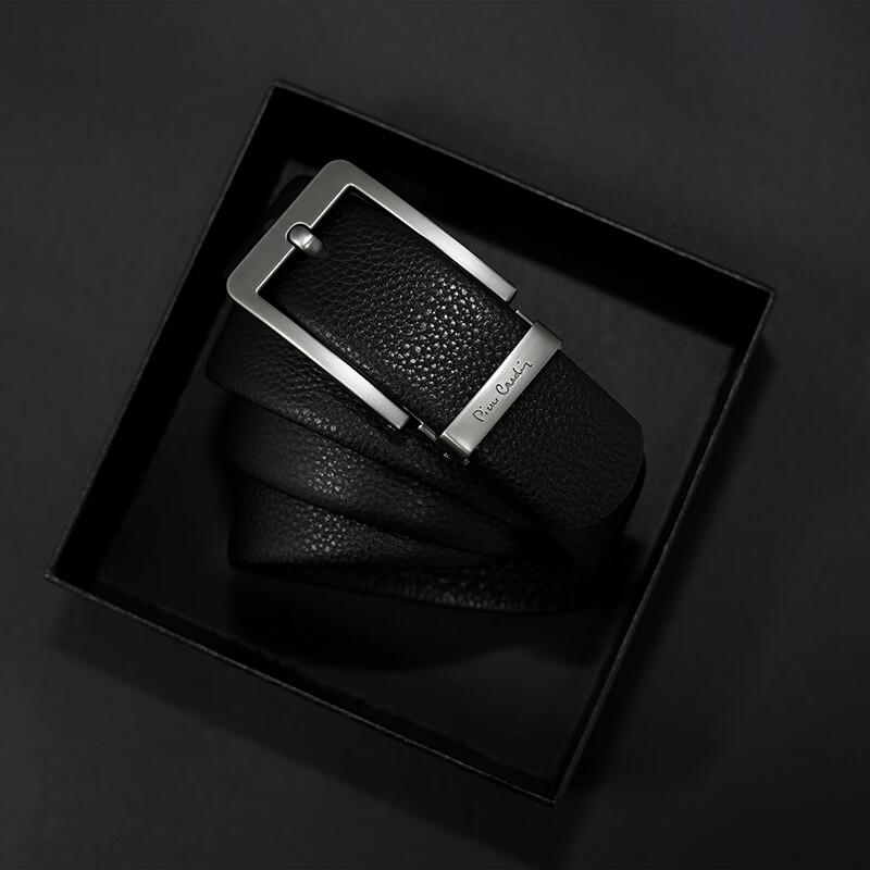 Pierre Cardin Men s Black Pin Buckle Leather Belt 120cm