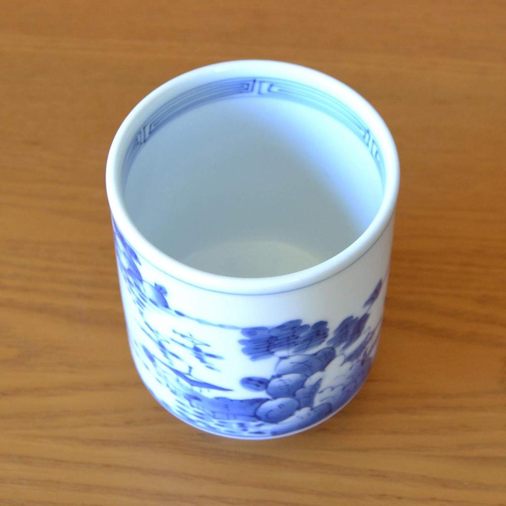 Arita Hasami Large Yumi Tea Wooden Box Teacup, Teacup, Luxury, Ware, Ware, Handwritten, Taitan, Landscape, Size, Bowl,