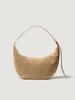 Bemuse Mansion Real Suede Hobo Bag - Sand Beige