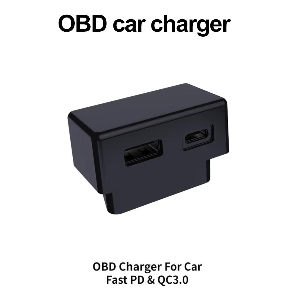 

For Tesla Model 3/Y OBD Car Charger Dual Port Hidden PD Fast Charging Expansion Dock Type A