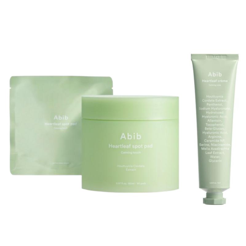 Abib Heartleaf Calming Touch Spot Pad Set + Heartleaf Cream Calming Tube (75ml) SET