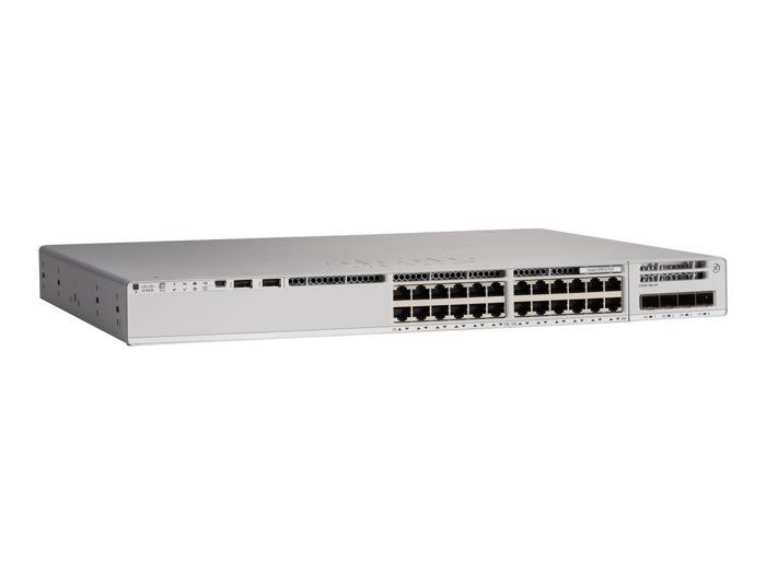 Switch Géré - Cisco - Catalyst 9200L - 24 Ports RJ-45 - 128 Gbit/s - Noir