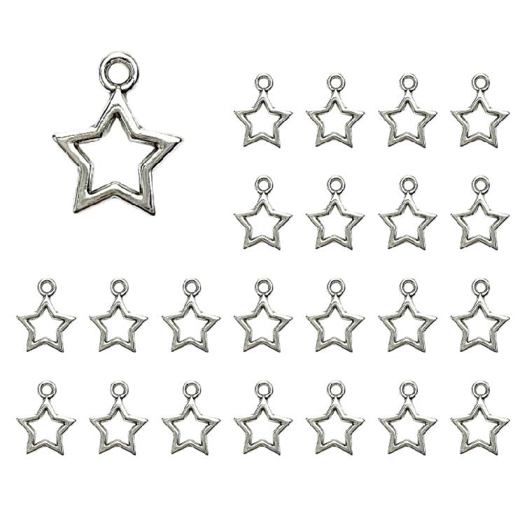 Fashion Forward Star Bead Adornment Unique Star Spacer Bead Crafting Accessories for Stylish Accessory Enthusiasts