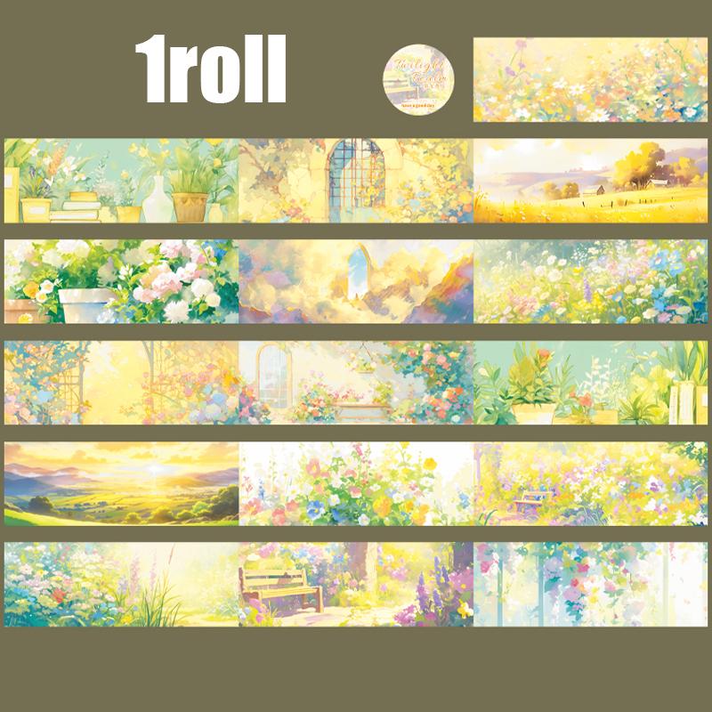 

Mr. Paper kawaii Twilight Wonderland Series Healing Landscape Tape scrapbooking stationery supplie DIY Handbook Album washi tape