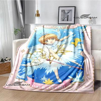 Card Captor Sakura Cartoon Blankets Fashion Blankets Warm Flannel Soft Comfortable Blanket Home Travel Blanket Birthday Gift#(1)