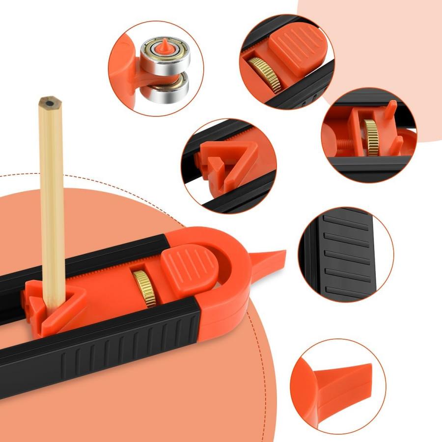 5-piece woodworking curved ruler curve board - high-precision marking and shaping tool - adjustable arc ruler set