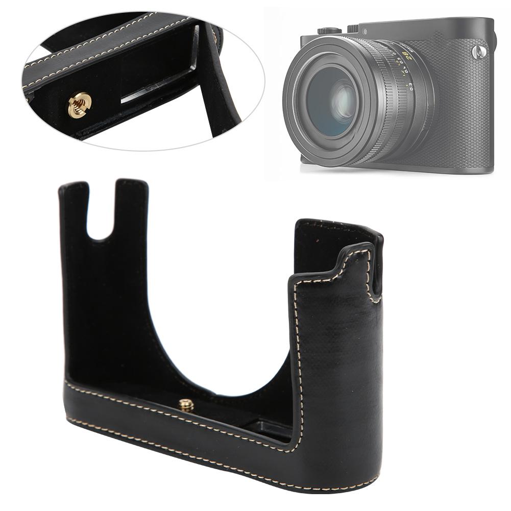PU Leather Case ive Half Body Cover for Q Camera