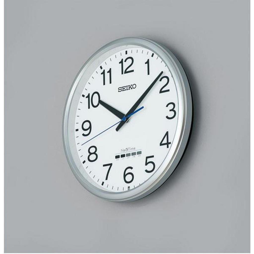 Used Seiko SEIKO Wall Clock [With Automatic Radio Reception Function] Nextime ZS254S Synchronize with Smartphone Hybrid Radio Controlled Clock Silver