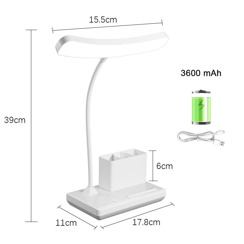 

Настольные лампы Защита глаз USB перезаряжаемые лампы для чтения спальня ночник лампа 360 складной гибкий шланг затемнение светодиодные настольные лампы чёрный