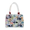 Ethnic Style Embroidery Canvas Bag Floral Embroidered Double Layered Lady Handbag Large Capacity Women Shoulder Bag Daily Use