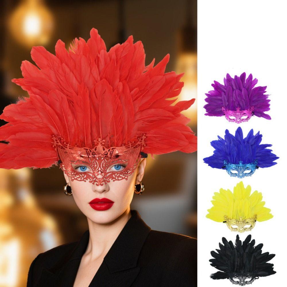 Novelty Feather Masquerade Mask Fashion Halloween Mask Carnival Headpiece  Stage Performance