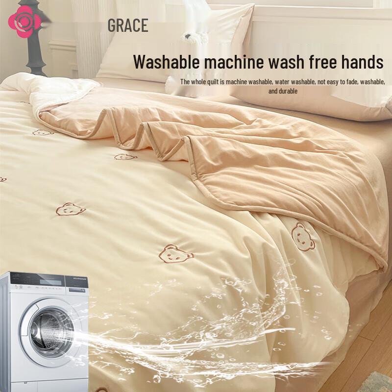 Jeliya Besticktes Gewaschenes Baumwoll-Sommerquilt-Set