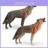 Childrens Wild Animal Pvc Model With Roaring Wolf Design For Educational Decor
