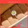 Geometrischer Silber Zirkon Quadratischer Ring Für Frauen Mode Schmuck Accessoire