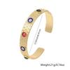 New Style Simple Women's Hip-hop Fashionable Design Textured Opening Dripping Oil Eye Bracelet