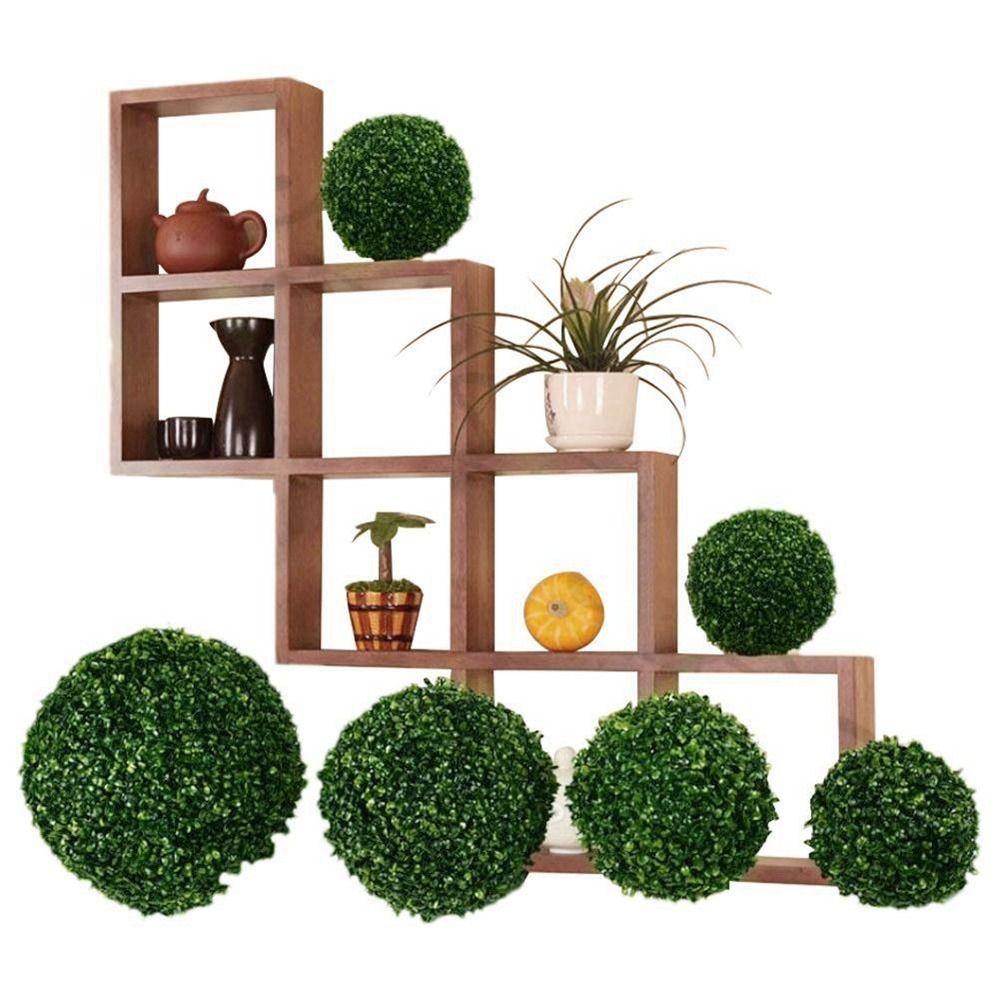 Décoration Extérieure Maison Verte Réaliste Boule d'Herbe Boule de Plante Plante Verte de Jardin Plante Suspendue