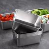Stainless Steel Fresh-Keeping Box Vegetables Fresh Refrigerator Food Storage Box Kitchen Organizer And Storage Container Crisper