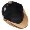 Ladies Big Flower Ethnic Wind Forward Cap Flannel Corduroy Splicing Beret Short Brim Casual Vintage Cap