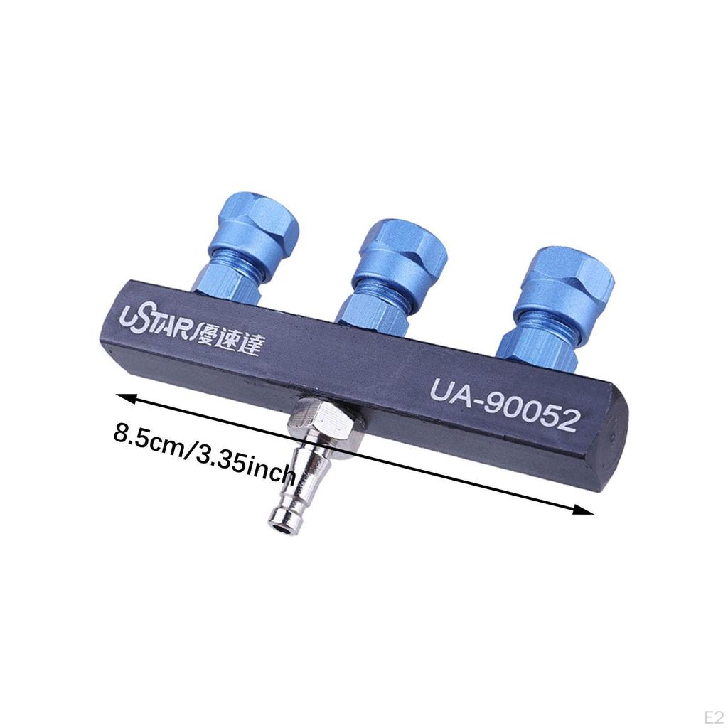 3 Way Air Hose Splitter Standard Metal Compressor Fitting Professional Leakproof