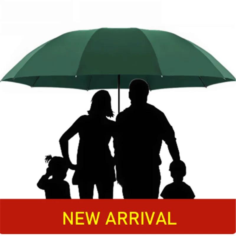 Super stor sammenleggbar paraply Regn Dame Vindtett Sol og Regn Paraguas Mann Doble Hele Familieparaplyer UBY28